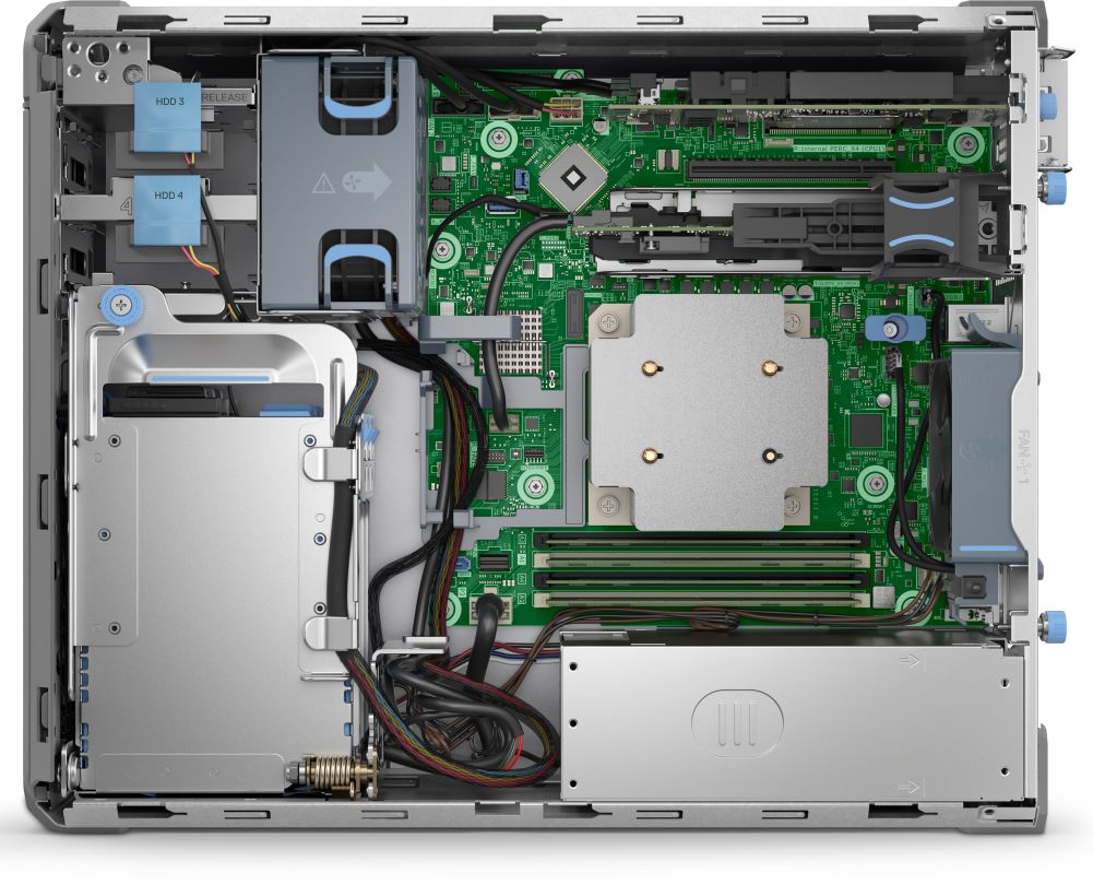 Server DELL PowerEdge T160, Tower, Intel Xeon 6315P (4 C / 4 T, 2.80 GHz - 4.70 GHz, 12 MB cache, 55 W), 16 GB DDR5 ECC, 1 x 2 TB HDD, 3 LFF + 2 SFF, Fara, 300 W