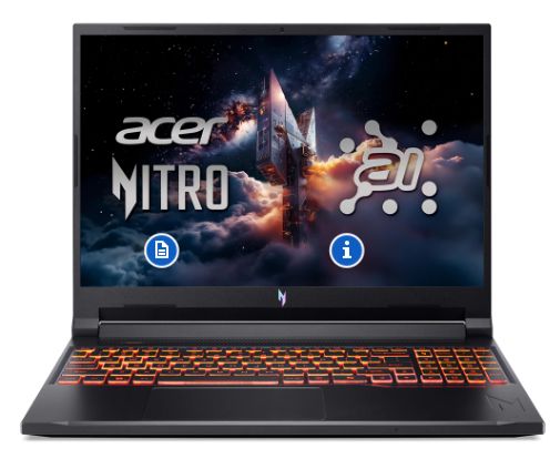 Laptop Acer Nitro V 16 ANV16-42, 16.0 inch 1920 x 1200, AMD Ryzen 5 240 (6 C / 12 T, 3.3 GHz - 5.0 GHz, 16 MB cache, 45 W), 16 GB DDR5, 512 GB SSD, Nvidia GeForce RTX 5050, Free DOS, Tastatura US, Negru