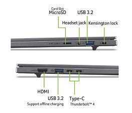 Laptop Acer Aspire 16 AI NX.JXPEX.004, 16.0 inch 1920 x 1200, Intel Core Ultra 7 355 (N/A C / N/A T, N/A - N/A, N/A cache, N/A), 16 GB DDR5, 512 GB SSD, Intel Intel Graphics, Windows 11 Home, Tastatura International, Gri