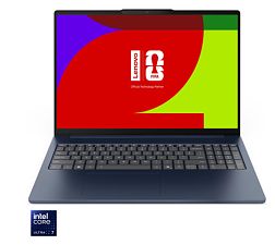 Laptop Lenovo IdeaPad Slim 5 16IPH11 83S6006PRM, 16 inch 2880 x 1800, Intel Core ultra 7 356H (16 C / 16 T, N/A - 4.7 GHz, 18 MB Intel® Smart Cache cache, N/A), 32 GB DDR5, 1 TB SSD, Intel Intel Graphics, Free DOS, Tastatura English, Cosmic Blue