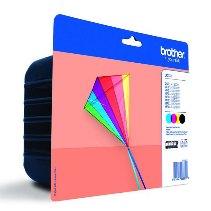 Cartus cerneala Brother LC223VALBP ,Black/tri-color ,4 x 550 pagini ,Original (LC223VALBP)