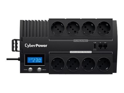 UPS Cyber Power BR1200ELCD, 1200 VA, 720 W, cu management, line-interactive, 8x Schuko, 1x RJ45, 1x USB, 12V 5.8Ah LCD, Brick, Negru