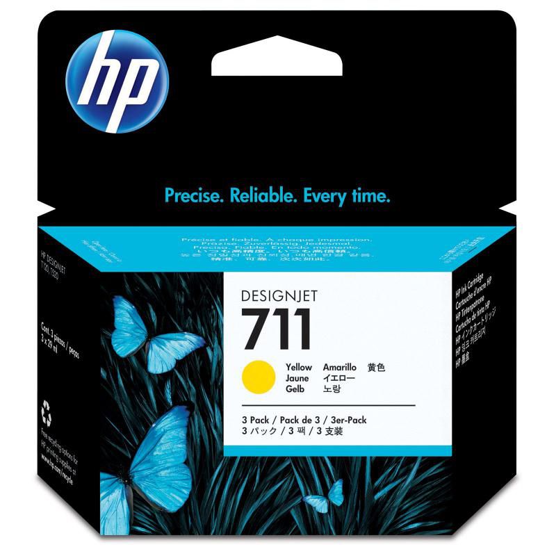 Cartus cerneala HP CZ136A ,Galben ,3 x 29 ml ,Original (711y)