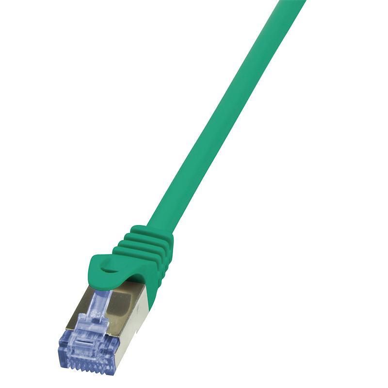PATCH CORD S/FTP LOGILINK Cat6a, LSZH, cupru, 10 m, verde, AWG26, dublu ecranat  CQ3095S  (include TV 0.75 lei)