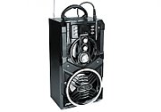 Boxa Karaoke Portabila Media-Tech Partybox BT, Radio FM, MP3 Player, 18W RMS, cu Subwoofer, Incinta Lemn, USB + SD, Telecomanda, Antena, Negru
