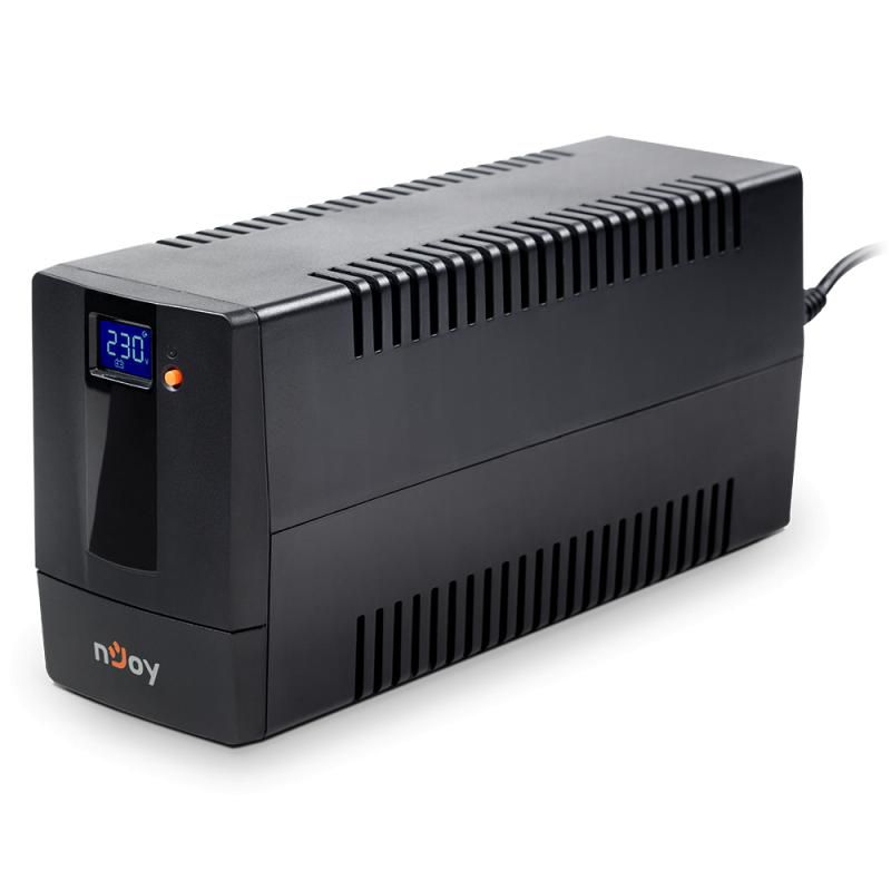 UPS nJoy PWUP-LI080H1-AZ01B, 800 VA, 480 W, cu management, line-interactive, 2x Schuko, 4 minute (50% sarcina), Negru