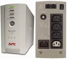 UPS APC BK500EI, 500 VA, 300 W, line-interactive, 4x C13, 1x C14, 12V 7Ah Baterie cu plăci de plumb şi acid, LED, Tower, Alb