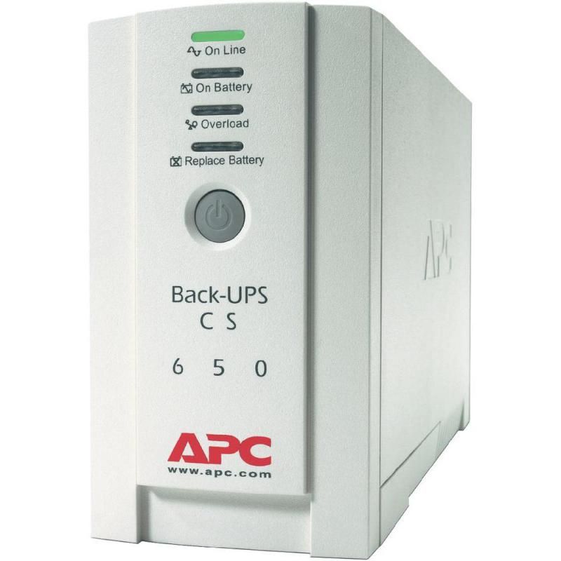 UPS APC BK650EI, 650 VA, 400 W, standby, 4x C13, 1x C14, 12V 9Ah Baterie cu plăci de plumb şi acid, LED, Tower, Alb