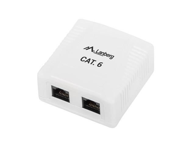 Wall socket Lanberg OU6-0002-W (RJ-45 UTP white color)