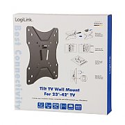 SUPORT de perete LOGILINK, pt 1 TV/monitor plat, diag. max 42 inch, inclinare, max 25 Kg,  BP0005