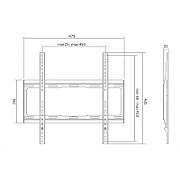 SUPORT de perete LOGILINK, pt 1 TV/monitor plat, diag. max 55 inch, fix, max 40 Kg,  BP0011