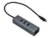 ITEC C31METALG3HUB i-tec USB C Metal 3 port HUB Gigabit Ethernet 1x USB C to RJ-45 3x USB 3.0 LED
