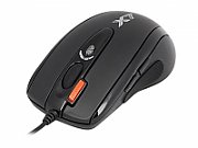 MOUSE A4tech, gaming, cu fir, USB, optic, 2000 dpi, butoane/scroll 6/1, buton selectare viteza, negru,  X-710BK  (include TV 0.15 lei)