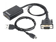 GEMBIRD A-VGA-HDMI-01 VGA to HDMI adapter cable 0.15 m black blister