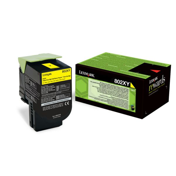 Cartus toner Lexmark 80C2XYE ,Galben ,4000 pagini ,Original (80C2XYE)