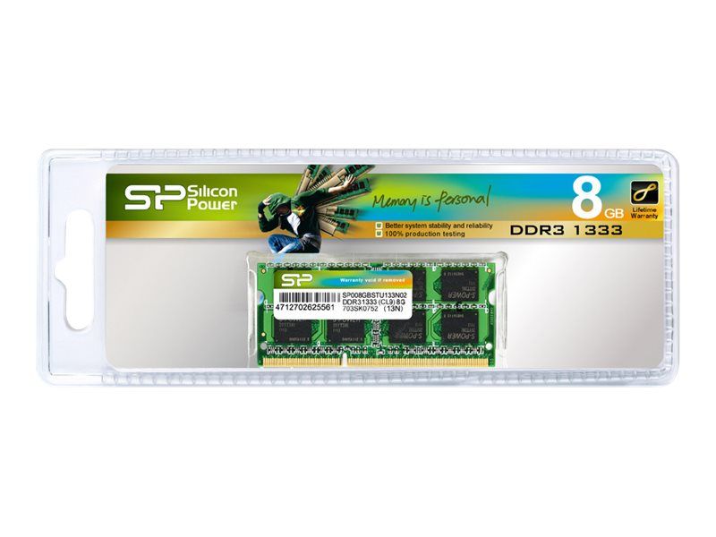 Memorie laptop Silicon Power SP008GLSTU160N02 8 GB DDR3 1600 MHz CL11