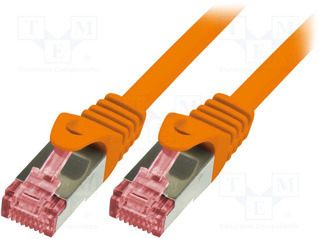 PATCH CORD S/FTP LOGILINK Cat6, LSZH, cupru, 0.25 m, portocaliu, AWG27, dublu ecranat  CQ2018S  (include TV 0.06 lei)