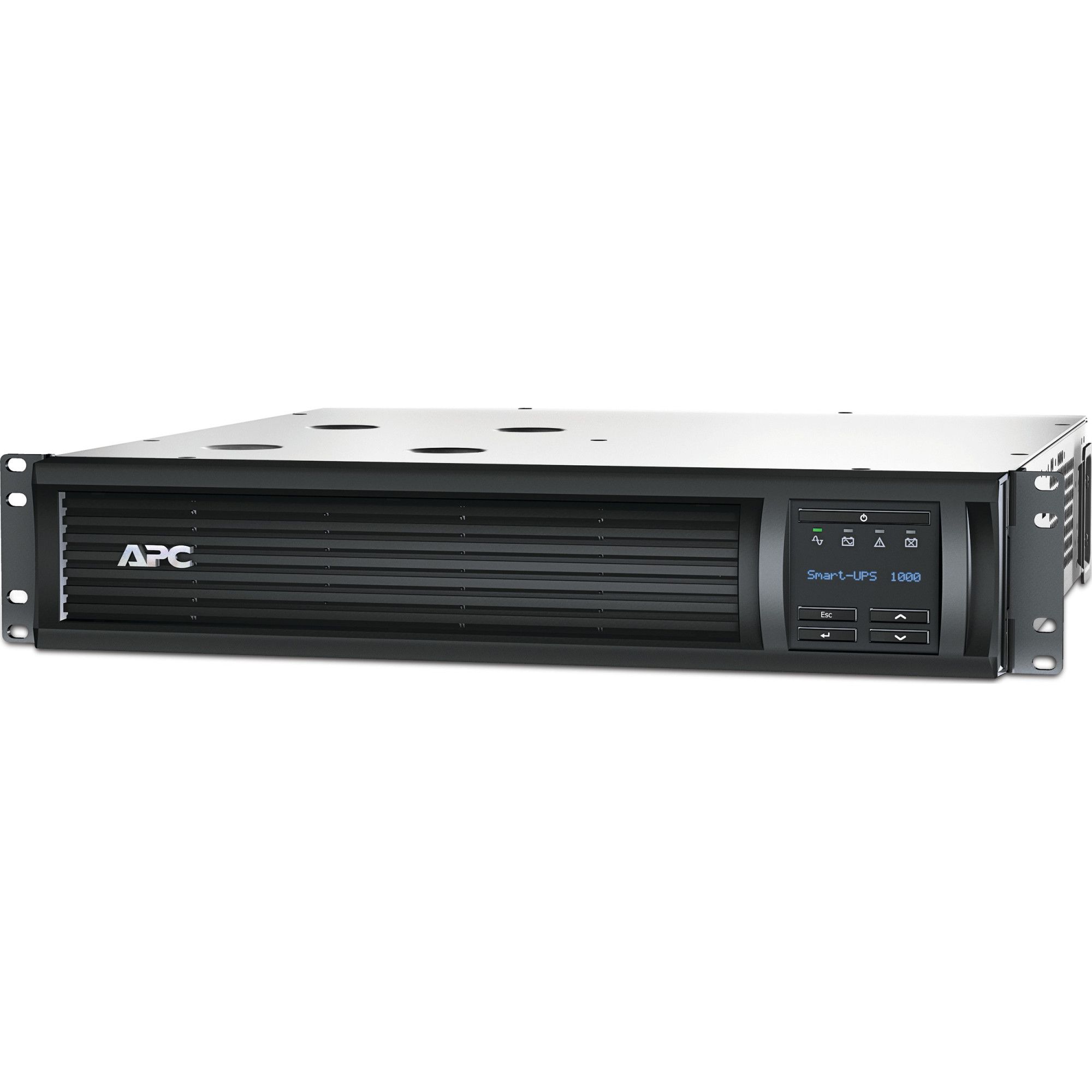 UPS APC SMT1000RMI2UC, 1000 VA, 700 W, cu management, line-interactive, 4x C13, 1x C14, 1x USB, Baterie cu plăci de plumb şi acid, LCD, Rack 2U, Gri