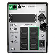 UPS APC SMT1500IC, 1500 VA, 1000 W, line-interactive, 8x C13, 1x C14, 1x USB, LCD, Tower,