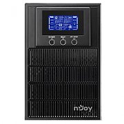 UPS nJoy PWUP-OL100AP-AZ01B, 1000 VA, 800 W, cu management, on-line, 3x Schuko, 9 minute (50% sarcina), Negru