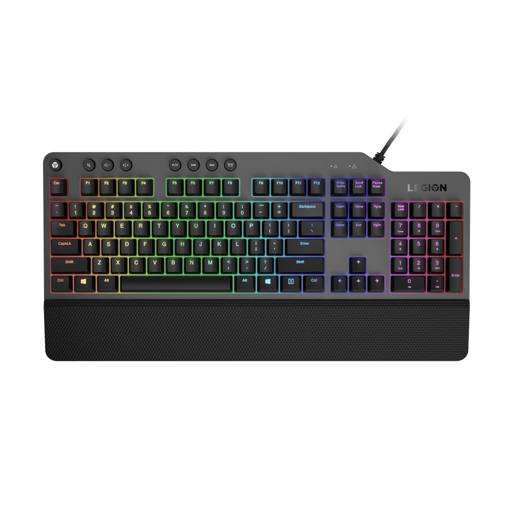 Lenovo Legion K500 keyboard USB QWERTY US English Black, Grey
