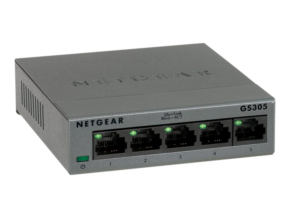 Switch NetGear GS305-300PES, 5 porturi 10 / 100 / 1000 MBs