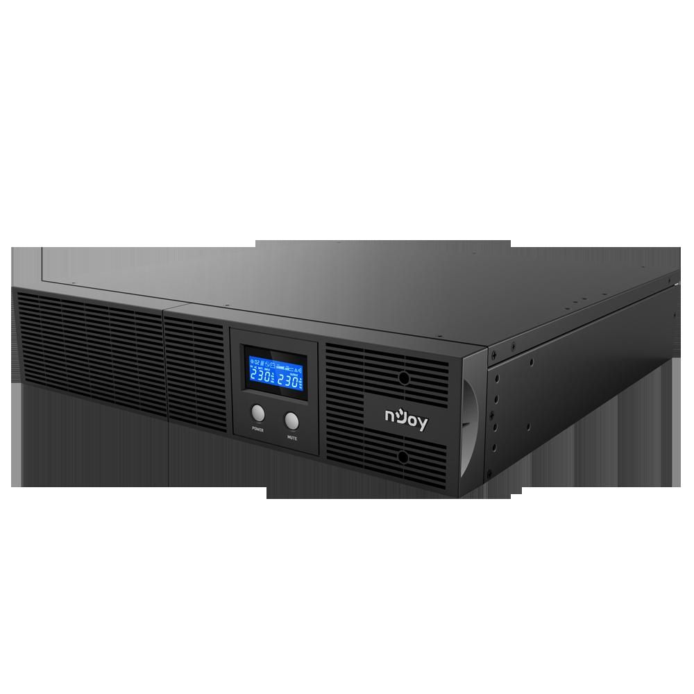 UPS nJoy UPLI-LI120AG-CG01B, 1200 VA, 720 W, cu management, line-interactive, AVR, 4x C13, 11.5 minute (50% sarcina), LCD, Rack 2U, Negru