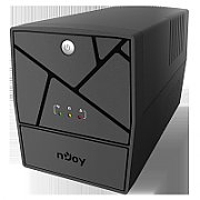 UPS nJoy UPLI-LI100KU-CG01B, 1000 VA, 600 W, cu management, line-interactive, 4x Schuko, 10 minute (50% sarcina), Negru