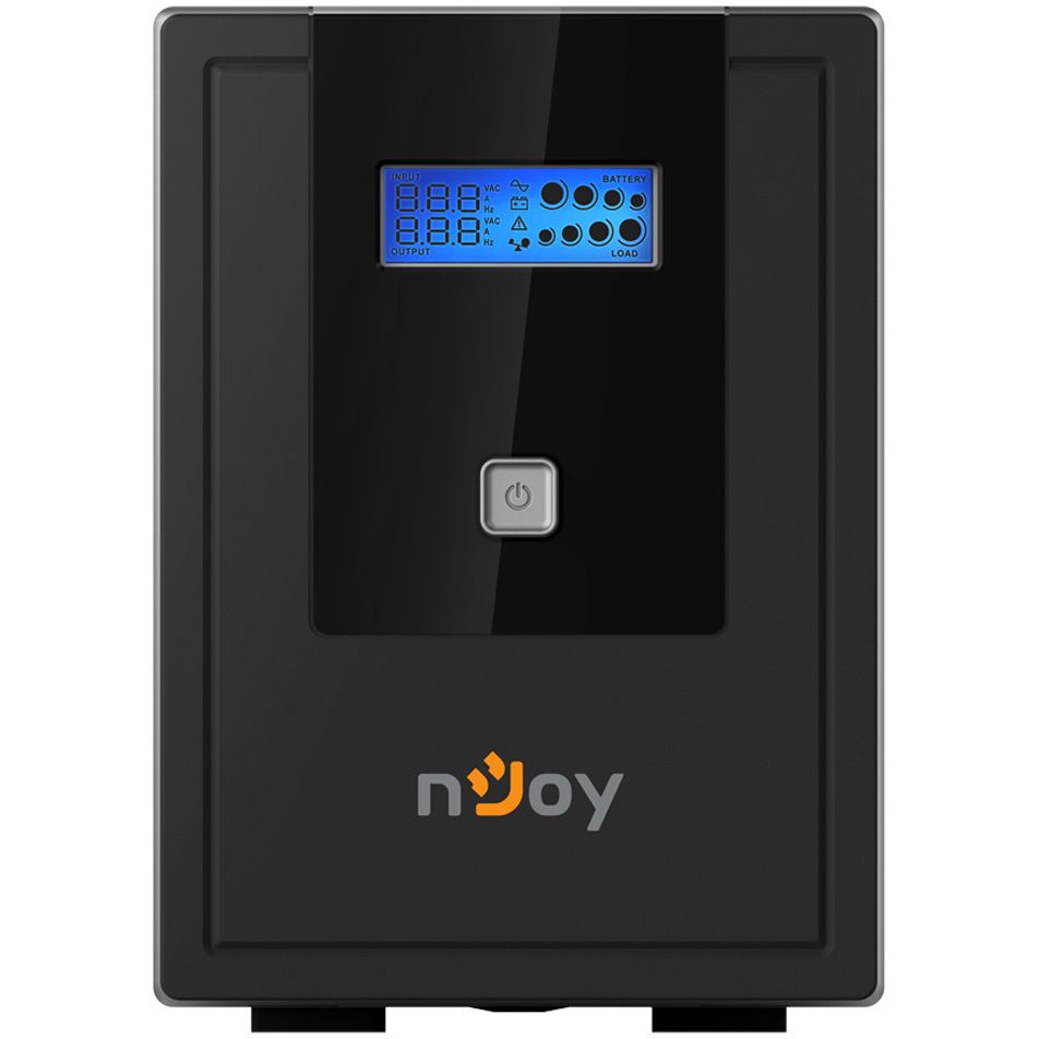 UPS nJoy UPCMTLS620HCAAZ01B, 2000 VA, 1200 W, cu management, line-interactive, 4x Schuko, 3 minute 44 secunde (50% sarcina), Negru
