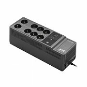 UPS APC BE850G2-GR, 850 VA, 520 W, cu management, off-line, 8x Schuko, 2x USB, 12V/9Ah Sealed Lead-acid, LED, Brick, Negru