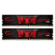 Memorie G.Skill Aegis 32 GB DDR4 3000 MHz CL16, kit 2 x 16 GB, XMP 2.0, Negru-rosu