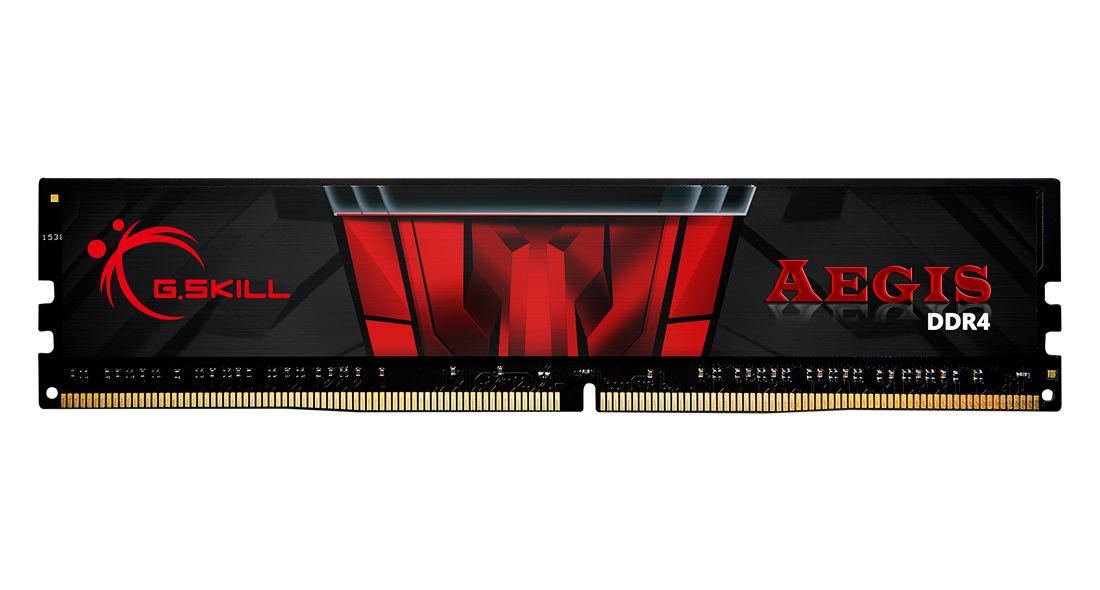 Memorie G.Skill Aegis 8 GB DDR4 2666 MHz CL19, Negru-rosu