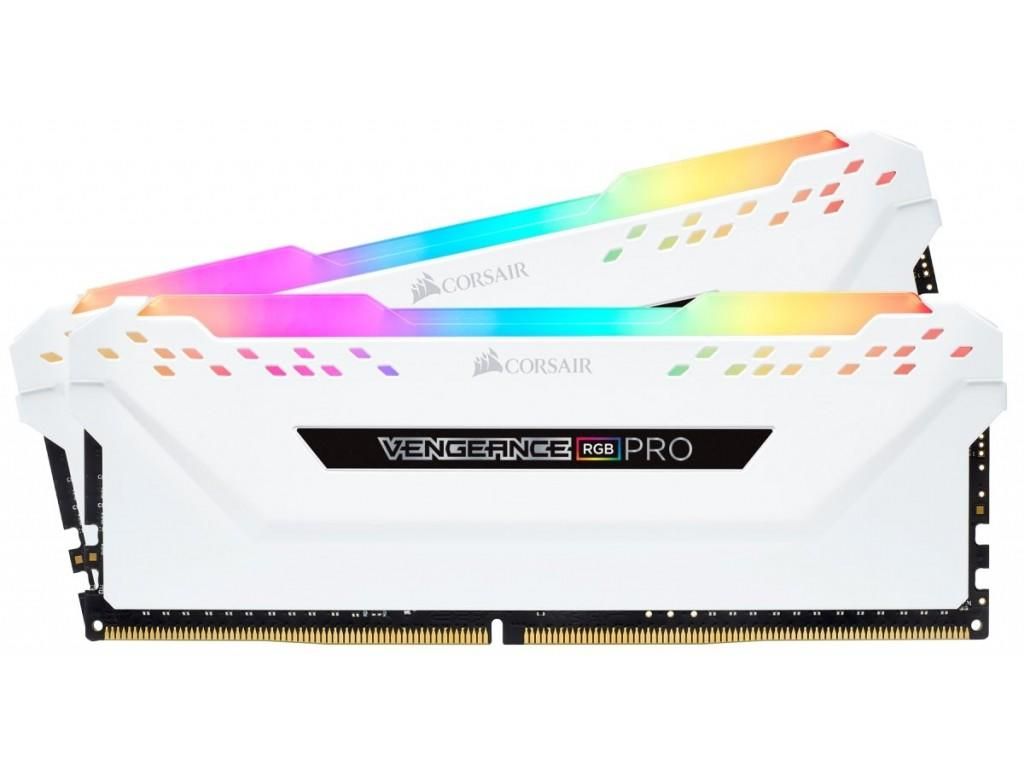 Memorie Corsair Vengeance RGB PRO White 16 GB DDR4 3000 MHz CL15, kit 2 x 8 GB, XMP 2.0