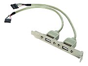 GEMBIRD CCUSBRECEPTACLE Gembird Receptacle on bracket 10P housing 25cm