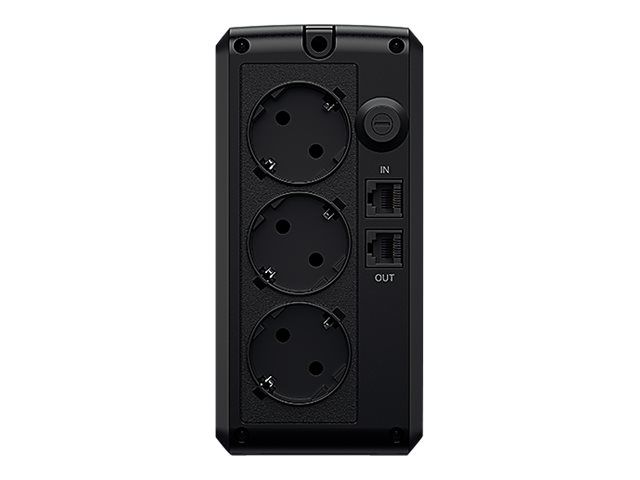 UPS Cyber Power UT650EG, 650 VA, 360 W, fara management, line-interactive, 3x Schuko, 12V 5Ah LED, Tower, Negru
