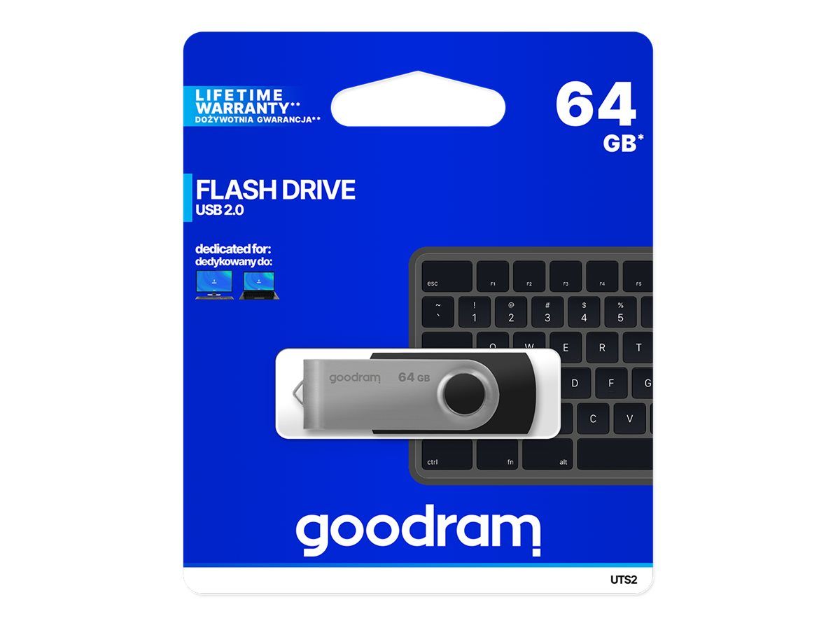 GOODRAM UTS2-0640K0R11 GOODRAM memory USB UTS2 64GB USB 2.0 Black