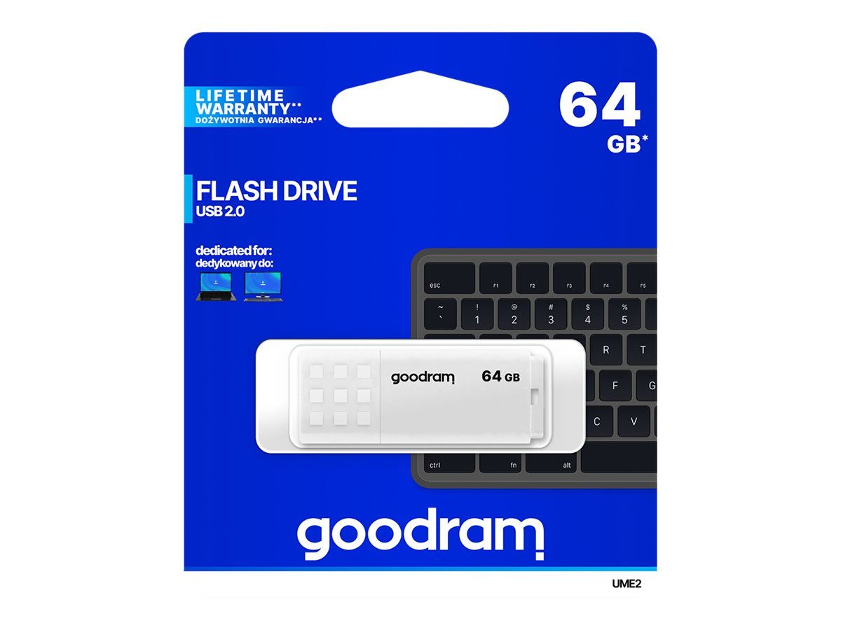 GOODRAM UME2-0640W0R11 GOODRAM memory USB UME2 64GB USB 2.0 White