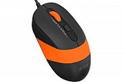 MOUSE A4tech,  FM10 , PC sau NB, cu fir, USB, optic, 1600 dpi, butoane/scroll 4/1, , negru / portocaliu,  FM10 Orange  (include TV 0.15 lei)