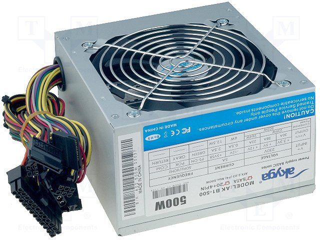 Akyga AK-B1-500 power supply unit 500 W 20+4 pin ATX ATX Gray