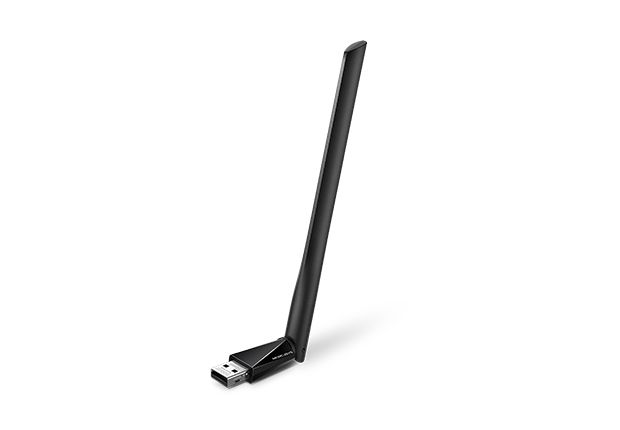MERCUSYS Adaptor USB Dual Band High Speed Wireless AC650,  până la 200 Mbps în banda 2,4 GHz și 433 Mbps în banda de 5 GHz, Antena Haigh-Gain 5dBi, Standarde Wireless: IEEE 802.11b/g/n, IEEE 802.11a/n/ac, USB 2.0, Windows10/8.1/8/7/XP .
