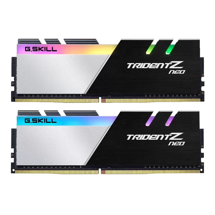 Memorie G.Skill Trident Z Neo 32 GB DDR4 3600 MHz CL16, kit 2 x 16 GB, XMP 2.0, Alb-negru, RGB