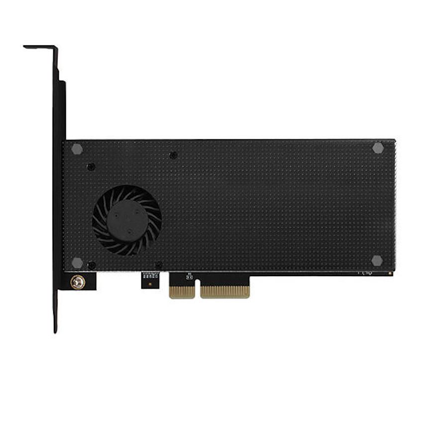 Adaptor Intern PCEM2-DC, PCI-E 3.0 4x - DUAL M.2 SSD (NVMe + SATA), Voltaj Dual, Suport SSD pana la 110 mm + Cooler Activ