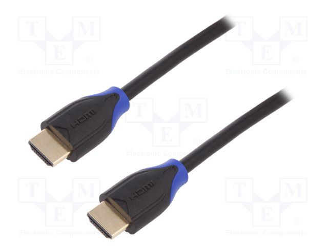 CABLU video LOGILINK, HDMI (T) la HDMI (T), 2m, conectori auriti, rezolutie maxima 4K DCI (4096 x 2160) la 60 Hz, ver. 2.0b, w. ethernet, negru,  CH0062  (include TV 0.15 lei)