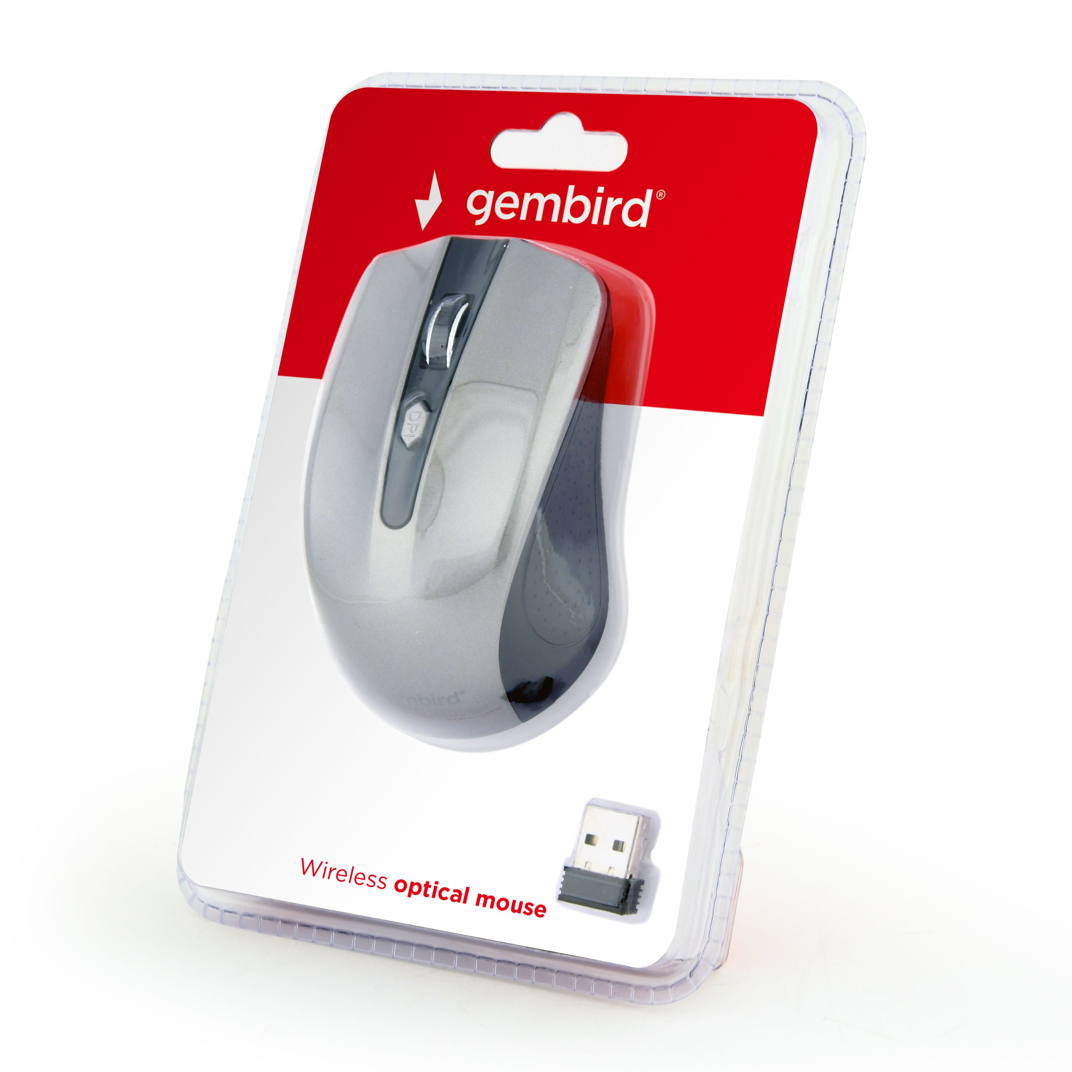 MOUSE GEMBIRD, PC sau NB, wireless, 2.4GHz, optic, 1600 dpi, butoane/scroll 4/1, , negru / gri,  MUSW-4B-04-BG  (include TV 0.15 lei)