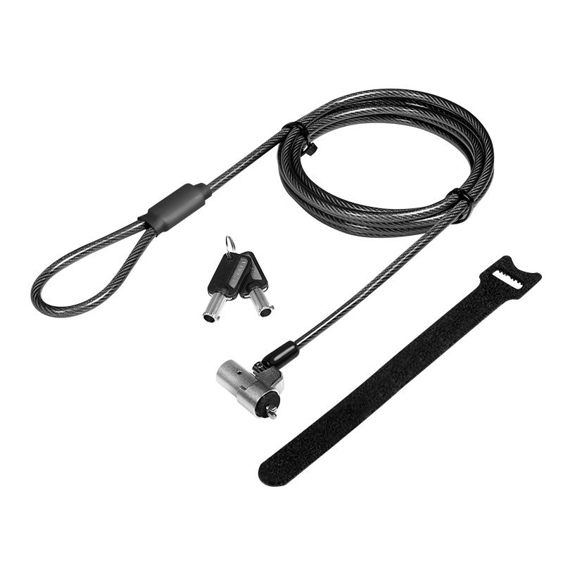 CABLU securitate LOGILINK pt. notebook slot Wedge, cheie identica, conectare directa, 2m, cablu otel carbon, permite pivotare si rotire cablu, pt. DELL,  NBS012  (include TV 0.75 lei)