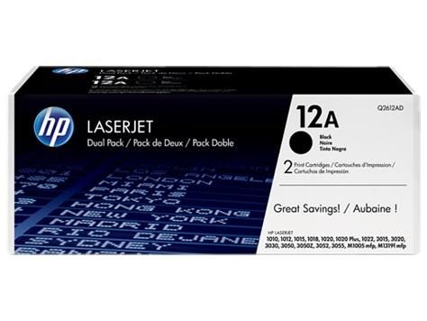 Cartus toner HP Q2612AD ,Negru ,2x2000 pagini ,Original (12A)