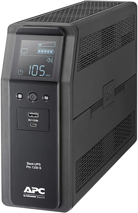UPS APC BR1200SI, 1200 VA, 720 W, line-interactive, 8x C13, 2x USB, 24V 9Ah Baterie cu plăci de plumb şi acid, LCD, Tower, Negru