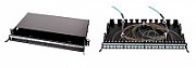 Patch panel Nexans N439.4SNB, 19-inch, 1U, 24 prize Snap-in fibra, negru