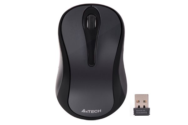MOUSE A4tech, PC sau NB, wireless, 2.4GHz, optic, 1000 dpi, butoane/scroll 3/1, , gri,  G3-280N-GG  (include TV 0.15 lei)