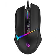 MOUSE A4tech, gaming, cu fir, USB, optic, 3200 dpi, butoane/scroll 8/1, iluminare, butoane programabile, negru,  Q50  (include TV 0.15 lei)